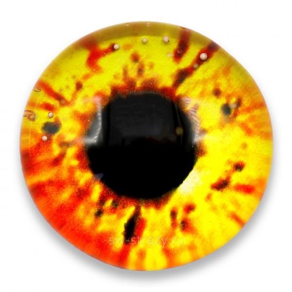 Кабошон-глаз 8 мм темно-желтый