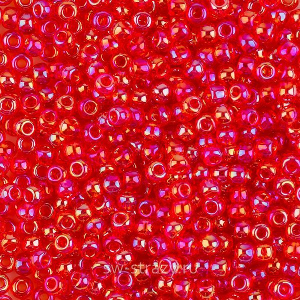 Бисер круглый 11/0 #0165B Прозрачный радужный рубин