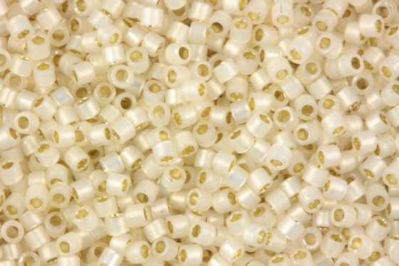 Delica Beads 11/0 DB1451 Silver Lined Pale Cream Opal