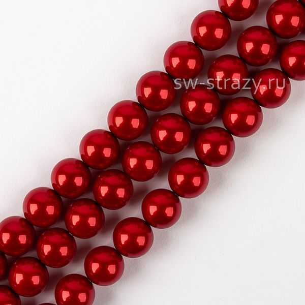 Round Pearl 1H 10 mm Red