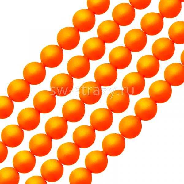 Жемчужины 5810 10 mm Crystal Neon Orange Pearl