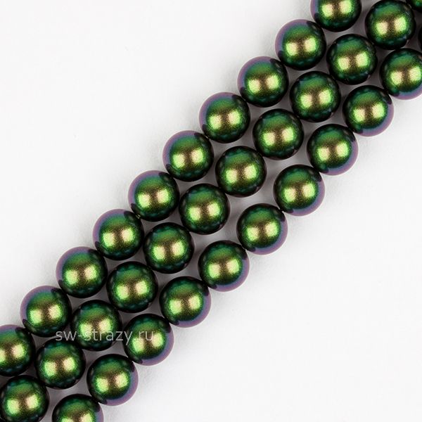 Жемчужины 5810 8 mm Crystal Scarabaeus Green Pearl