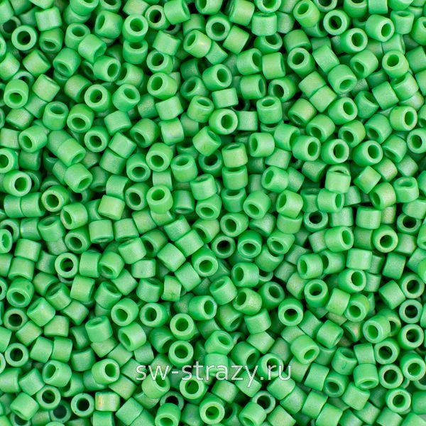 Delica Beads 11/0 DB877 Matte Opaque Green AB