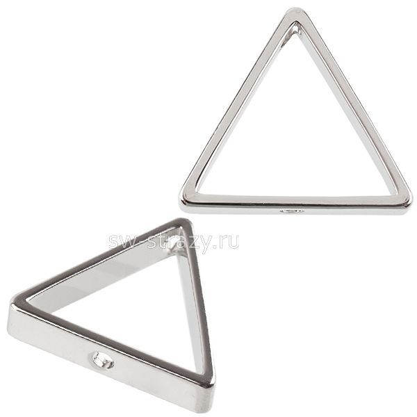 Коннектор-треугольник 2 отверстия 13 мм серебро