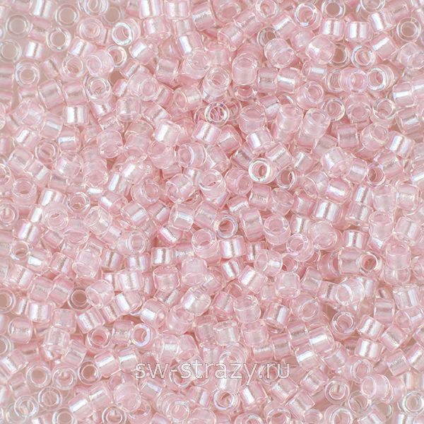 Delica Beads 11/0 DB1673 Pearl Lined Transparent Pink AB