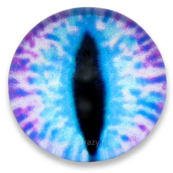 Кабошон-глаз 8 мм сиренево-голубой
