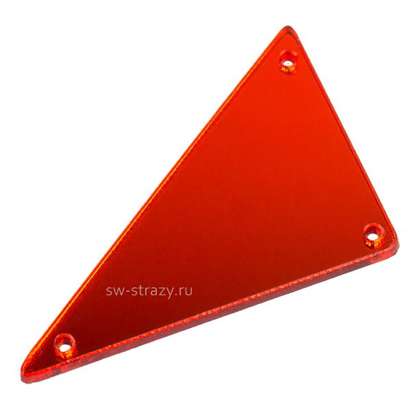 Зеркала акриловые пришивные (треугольник 40х30) красный