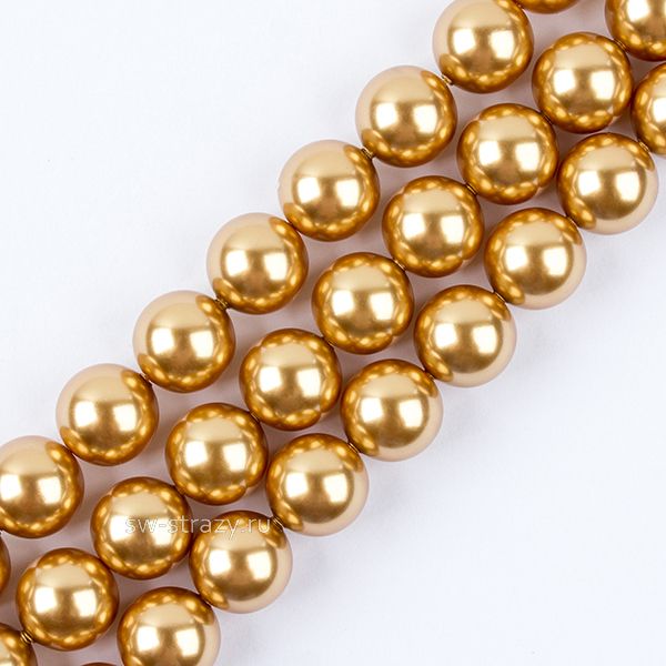 Жемчужины 5810 12 mm Crystal Bright Gold Pearl