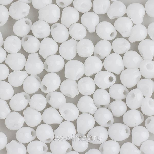 Drops 3,4 mm 402 White Opaque