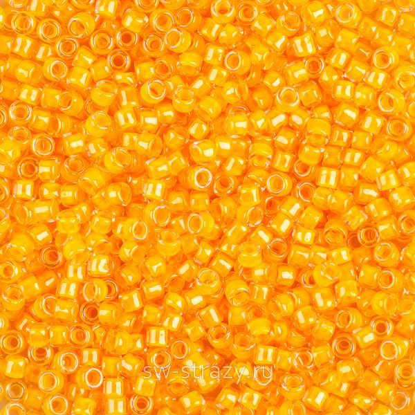 Бисер Treasures 11/0 #0801 Окрашенный изнутри люминисцентный неон, мандарин