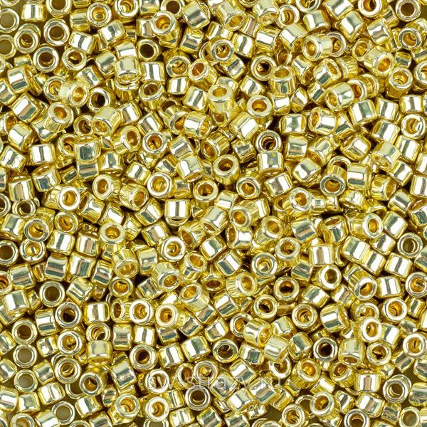 Бисер Treasures 11/0 #0559PF Permanent finish Гальванизированный желтое золото