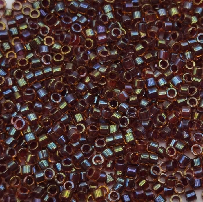 Delica Beads 11/0 DB0061 Purple Lined Lt.Topaz Luster