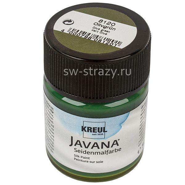 Краска Javana по шелку растекающаяся оливково-зеленая 50 мл KR-8120