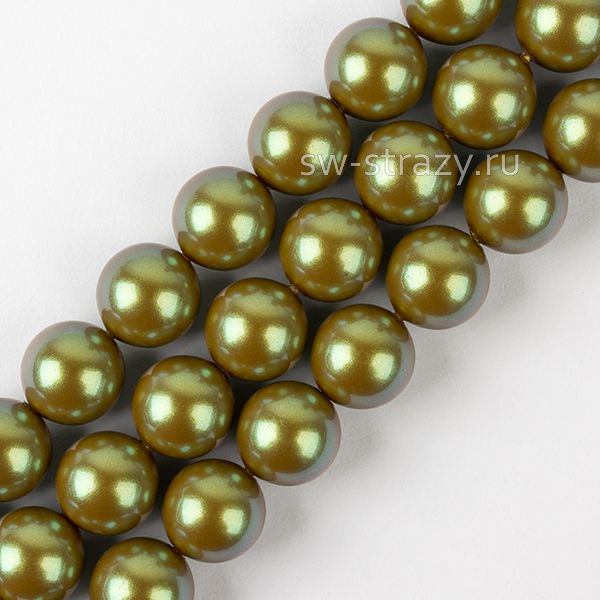 Round Pearl 1H 12 mm Pearlescent Khaki