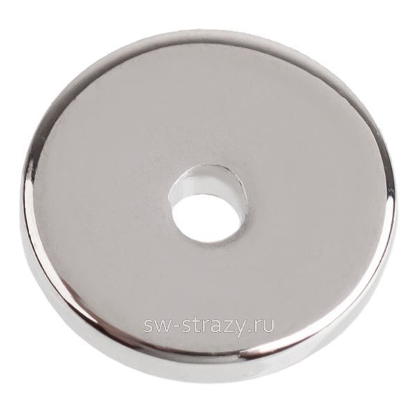 Бусина-разделитель плоский круг 6 мм серебро