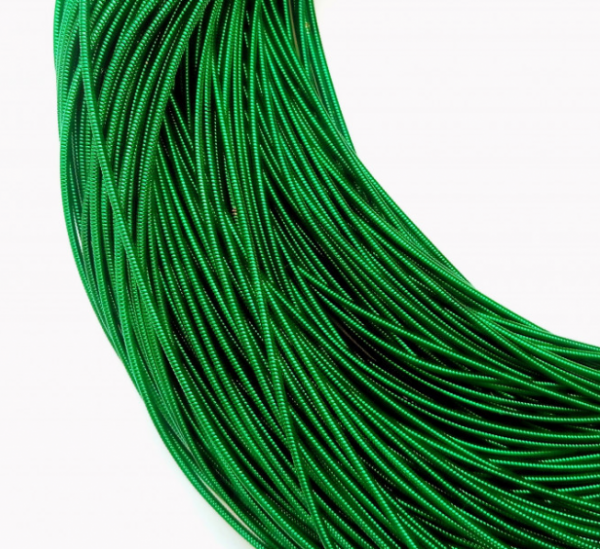 Канитель жесткая Зеленая 1,2 мм (5гр)