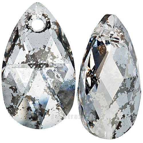 Кулоны 6106 22 mm Crystal Silver Patina