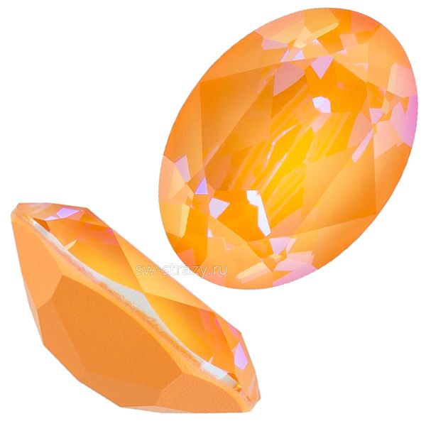 Кристаллы 4120 18x13 mm Crystal Peach Delite