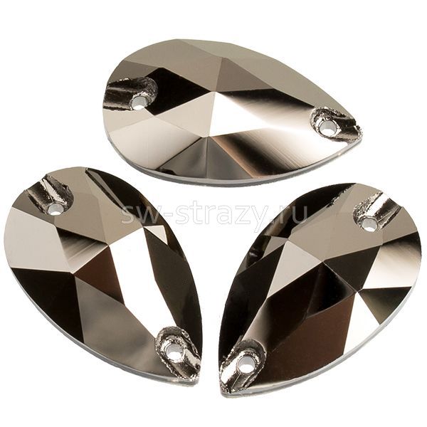 YHB 3430 7*12 mm Crystal Jet Metallic