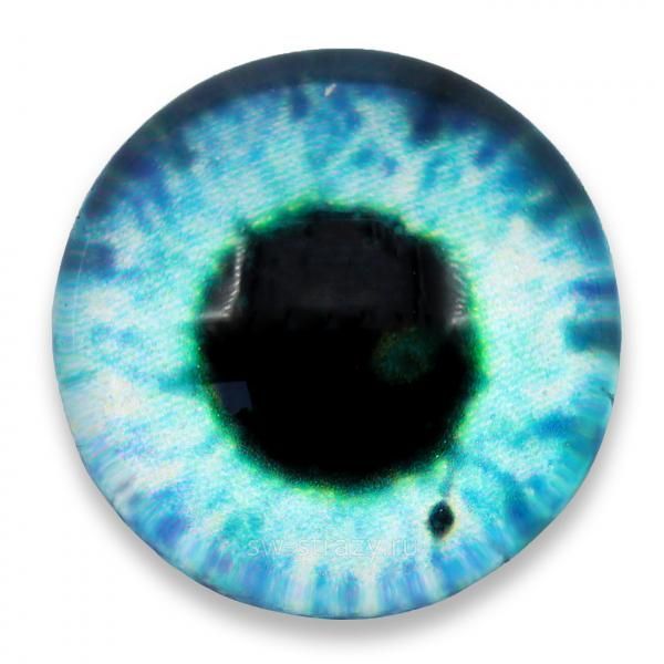 Кабошон-глаз 8 мм голубая бирюза