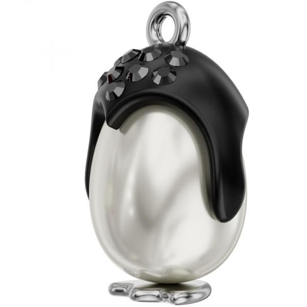 Кулоны 90002 16x10,5 mm Crystal White Pearl (001 650) Jet Hematite Black