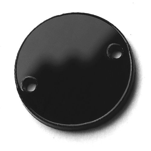 Зеркала акриловые пришивные (круг 15) черный