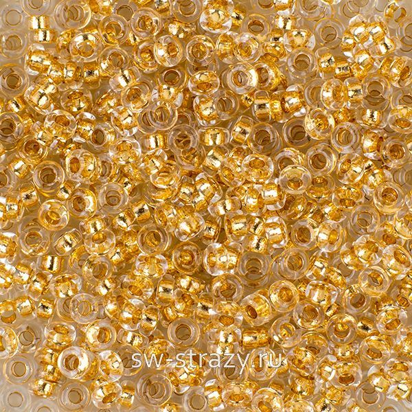 Бисер Spacer 2,2х1 mm 195 24KT Gold Lined Crystal
