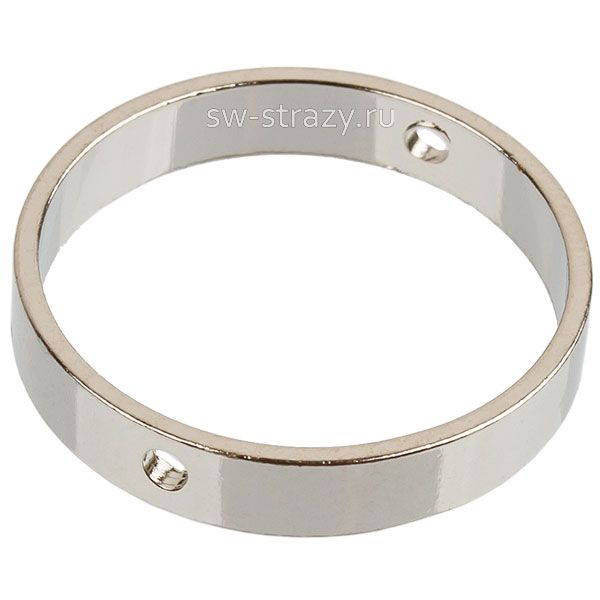 Коннектор-кольцо 2 отв. 22 мм серебро