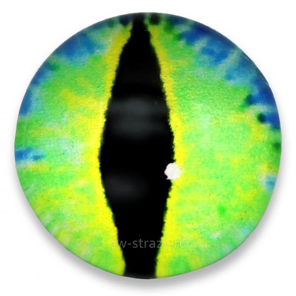 Кабошон-глаз 8 мм желто-зеленый