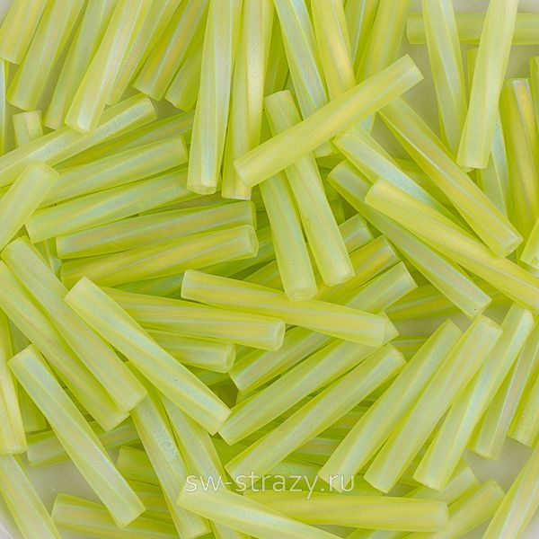 Twisted Bugle 2х12 mm 143FR Matted Transparent Chartreuse AB