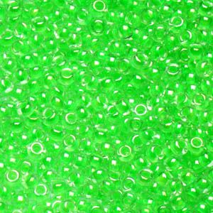 Бисер круглый 11/0 #0805 Окрашенный изнутри люминисцентный неон, зеленый