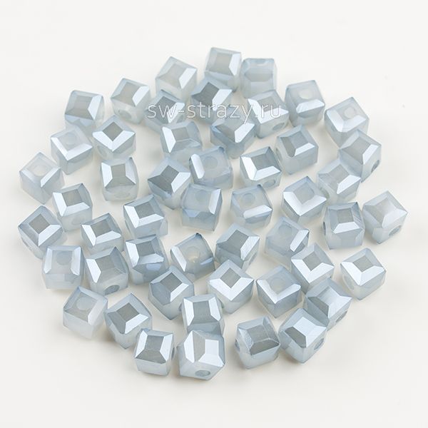 Бусины-кубики 4,5 мм серый