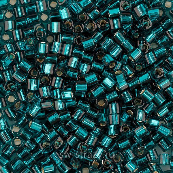 Toho кубический 1,5 mm #0027BD Внутреннее серебрение сине-зеленый