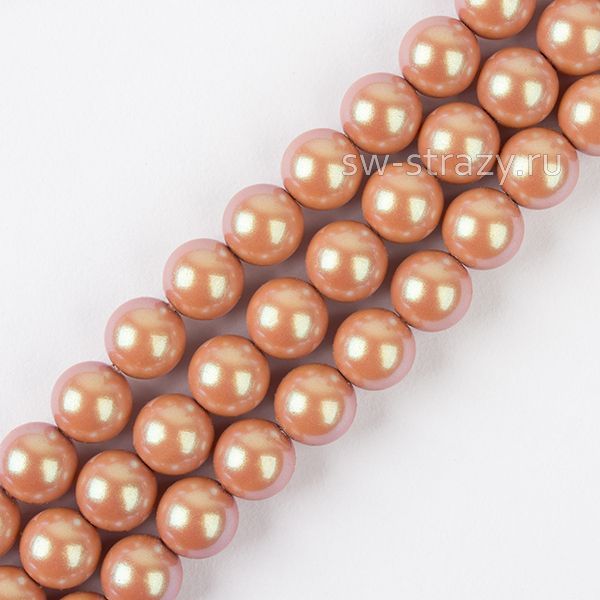 Round Pearl 1H 12 mm Pearlescent Pink
