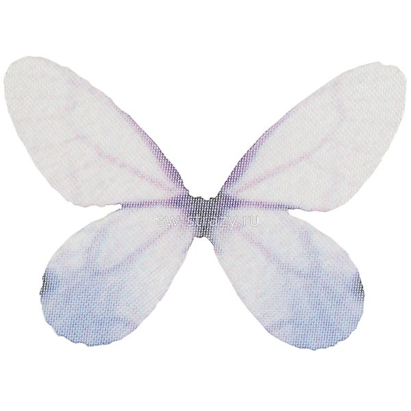 Бабочка из органзы 3х2,2 см светло-голубой