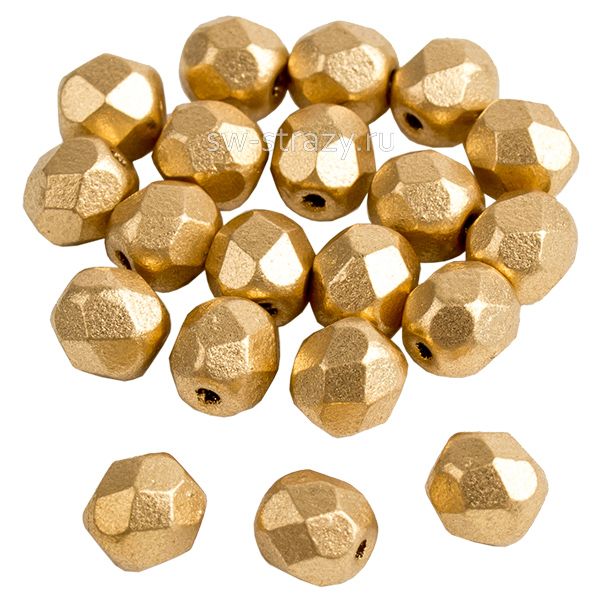 Бусины граненые Firepolished 5 мм Crystal Bronze Gold Matte 01
