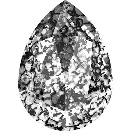Кристаллы 4320 18x13 mm Crystal Black Patina