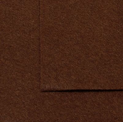 Фетр жесткий лист 20х30см толщина 1мм , коричневый (687) Ideal