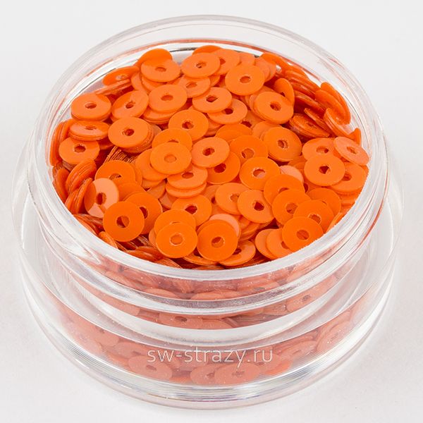 Пайетки 3 mm плоские (3194) Arancione OP 3 гр