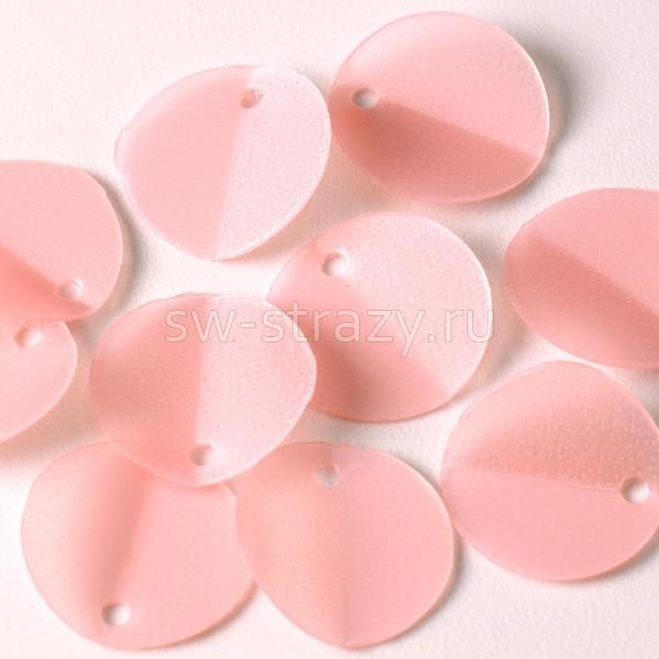 Пайетки круглые со cгибом 10 мм пастельно-розовые (10 шт)