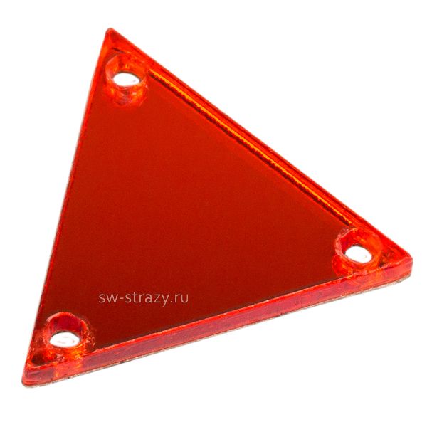Зеркала акриловые пришивные (треугольник 20) красный