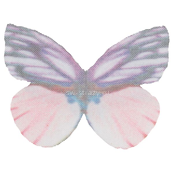 Бабочка из органзы 3х2,2 см розовый\фиолетовый