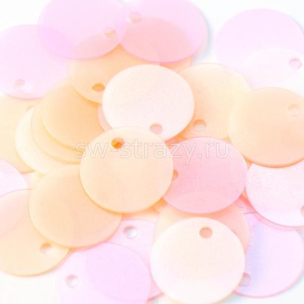 Микс пайеток 10 мм розовый зефир (1 гр)
