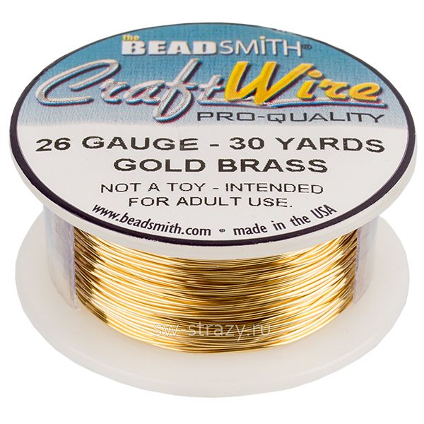 Проволока Craft wire Gold  Brass (26GA-30Y)