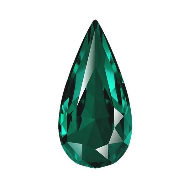 Кристаллы 4322 14x7 mm Emerald Unfoiled