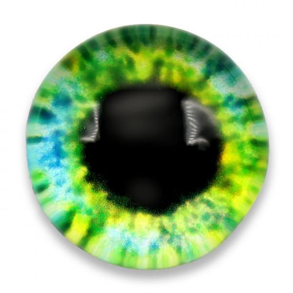 Кабошон-глаз 8 мм желто-голубой