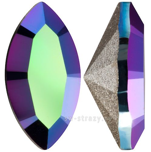 Кристаллы 4228 8x4 mm Crystal Scarabaeus Green