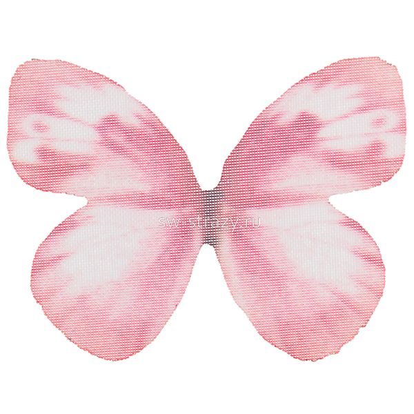 Бабочка из органзы 3х2,2 см ярко-розовый