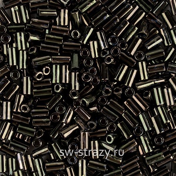 Toho Bugle 3 mm #Y503 античный металлический черный