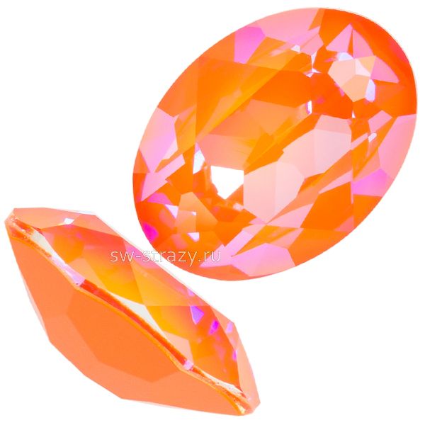 Кристаллы 4120 14x10 mm Crystal Orange Glow Delite